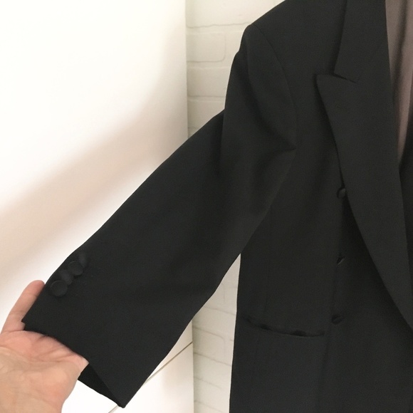 Hugo Boss x Cerruti 1881 Men’s Blazer Tuxedo Double breast Wool Black 50R - Picture 5 of 13